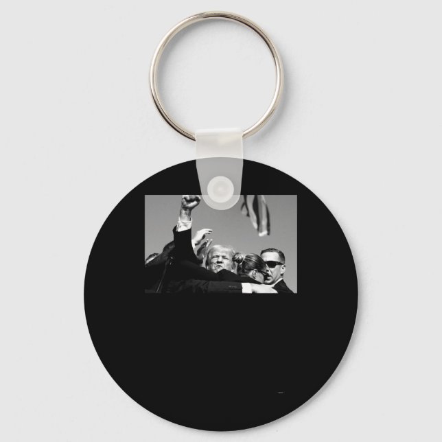 Keep Him Down Bulletproof Trump 2024  Keychain (Front)
