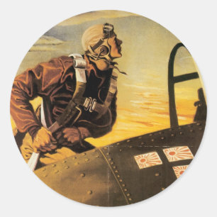Keep Him Flying Stickers - Vintage War Poster