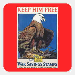 Keep Him Free Square Sticker