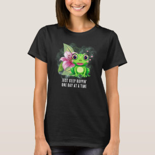 Keep Hoppin' Colorful Frog Adult T-Shirt (Vivid)