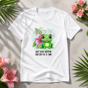 Keep Hoppin' Colourful Frog Adult T-Shirt