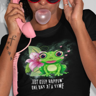 Keep Hoppin' Colourful Frog Tee