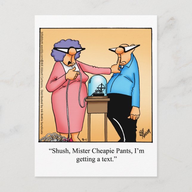 Keep In Touch Humour Postcard "Spectickles" (Front)