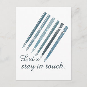 Keep in touch personalized friendship illustration postcard