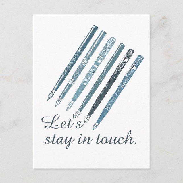 Keep in touch personalized friendship illustration postcard (Front)