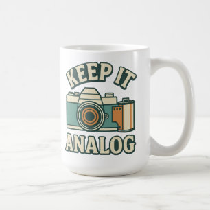 Keep it analog coffee mug