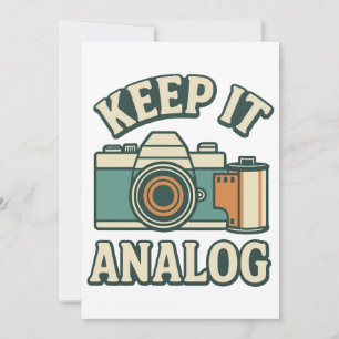 Keep it analog invitation