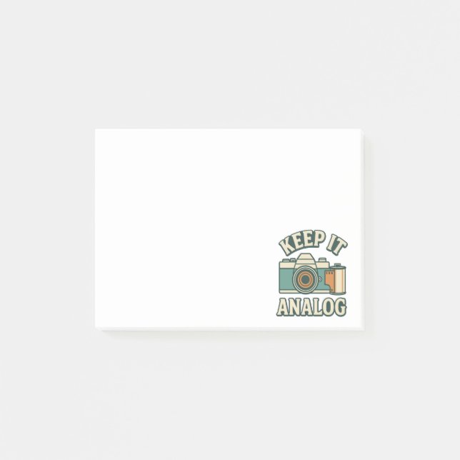 Keep it analogue post-it notes (Front)