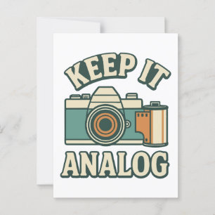 Keep it analogue postcard
