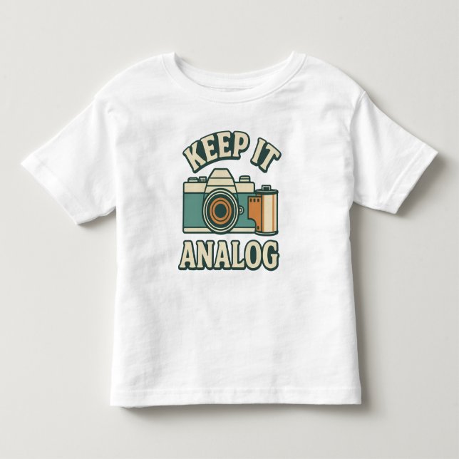 Keep it analogue toddler t-shirt (Front)