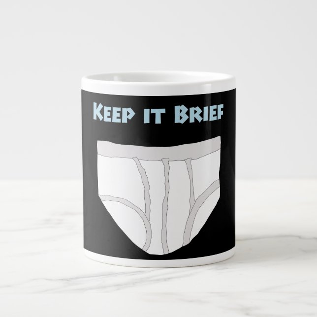 Keep it Brief Large Coffee Mug (Front)