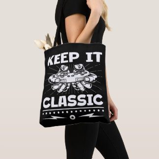 Keep It Classic Retro Gaming Controller Video Game Tote Bag