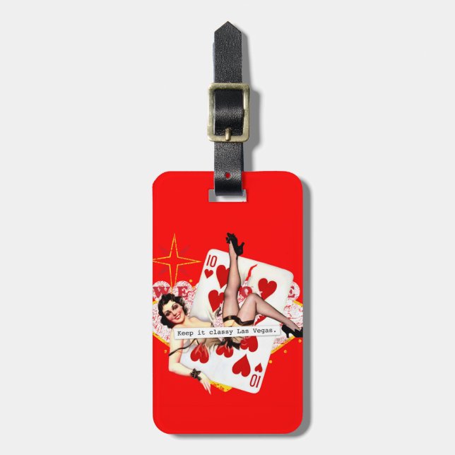 Keep It Classy Las Vegas Luggage Tag (Front Vertical)