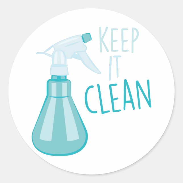 Keep It Clean Mister Classic Round Sticker (Front)