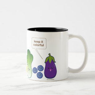 Keep It Colourful (Simple Design) Two-Tone Coffee Mug