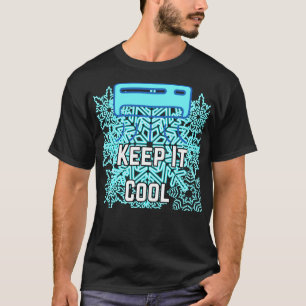 Keep It Cool Aesthetic Typography Design   Chill V T-Shirt