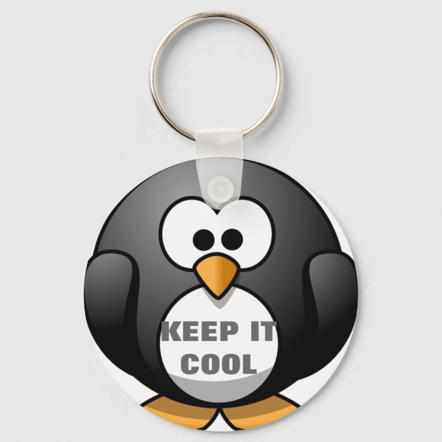 KEEP IT COOL PENGUIN - CUTE PENGUIN KEYCHAIN (Front)