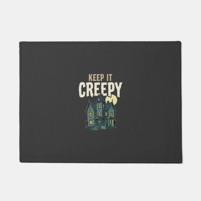 Keep It Creepy Haunted House Halloween Design_1 Doormat (Front)