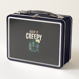Keep It Creepy Haunted House Halloween Design_1 Metal Lunch Box