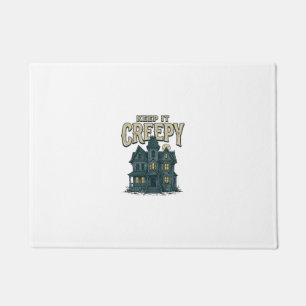 Keep It Creepy Vintage Haunted House Halloween Des Doormat