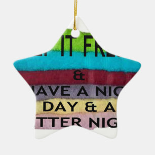 keep it freesh ceramic ornament