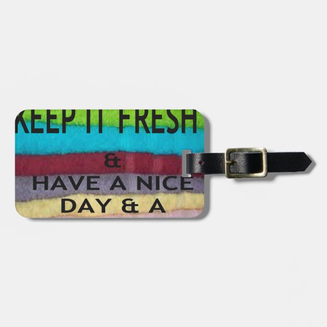 keep it freesh luggage tag (Front Horizontal)