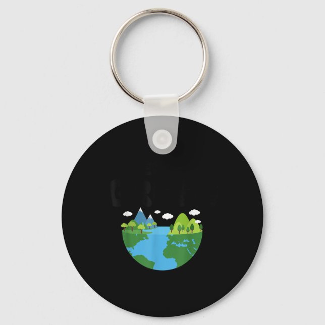 Keep It Green Earth Day Planet Environmental Aware Keychain (Front)