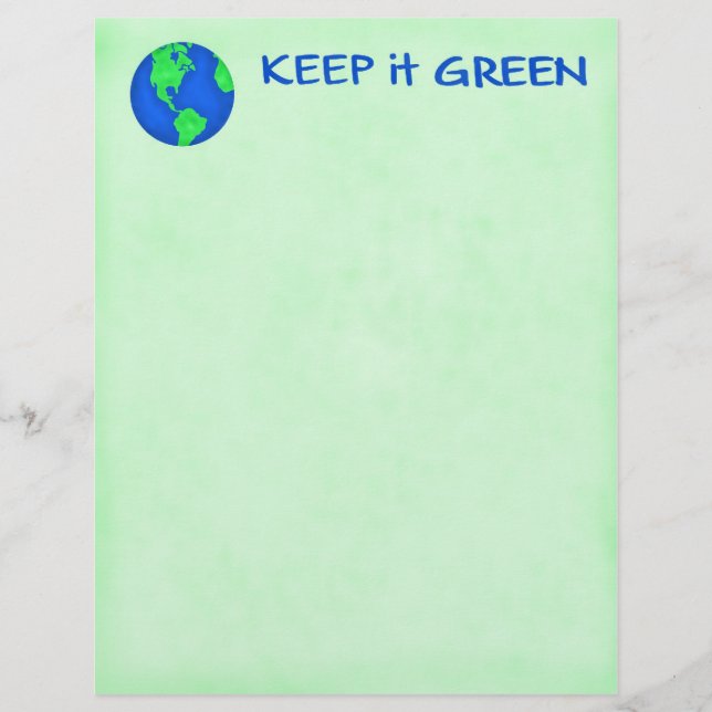 Keep It Green Save Earth Environment Art (Front)