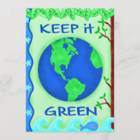 Keep It Green Save Earth Environment Art