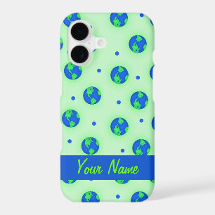 Keep It Green Save Earth Globe Pattern Art