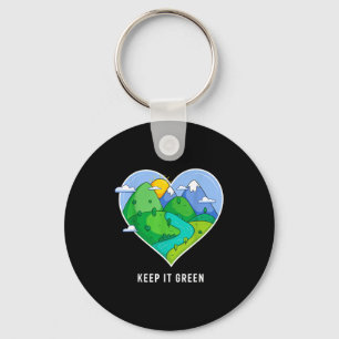 Keep it green save the planet earth day 2026 idea keychain