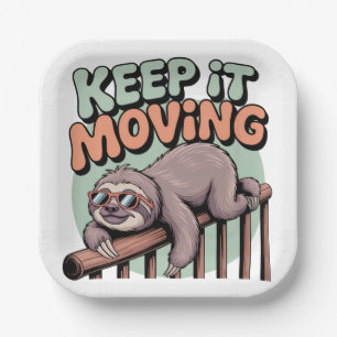 Keep It Moving Paper Plate