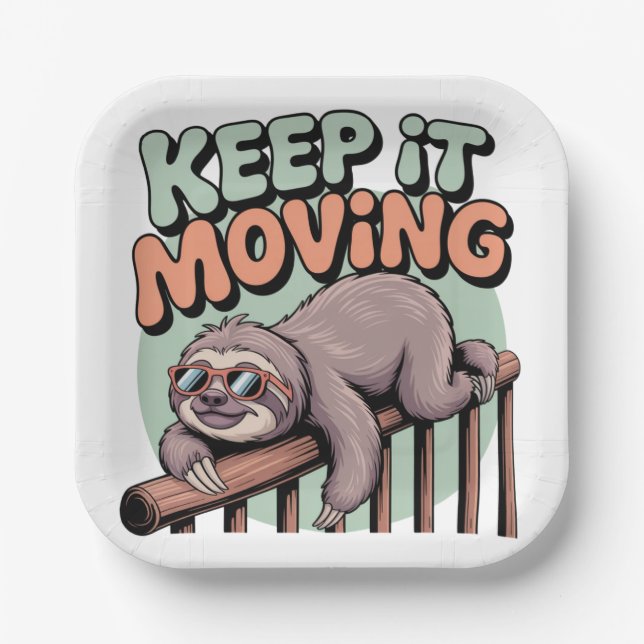 Keep It Moving Paper Plate (Front)