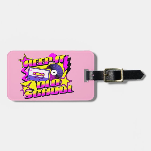 Keep it old school luggage tag (Front Horizontal)