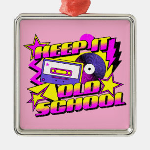 Keep it old school metal ornament