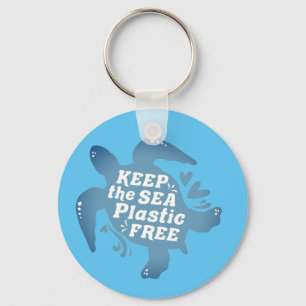 Keep It Plastic Free Sea Turtle  Keychain