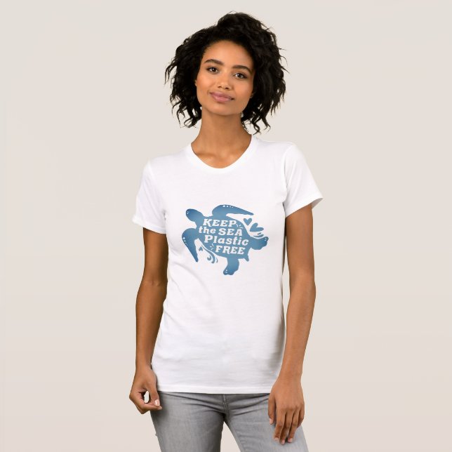 Keep It Plastic Free Sea Turtle T-Shirt (Front Full)