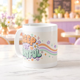 Keep It Playful Bubble Lettering Mug