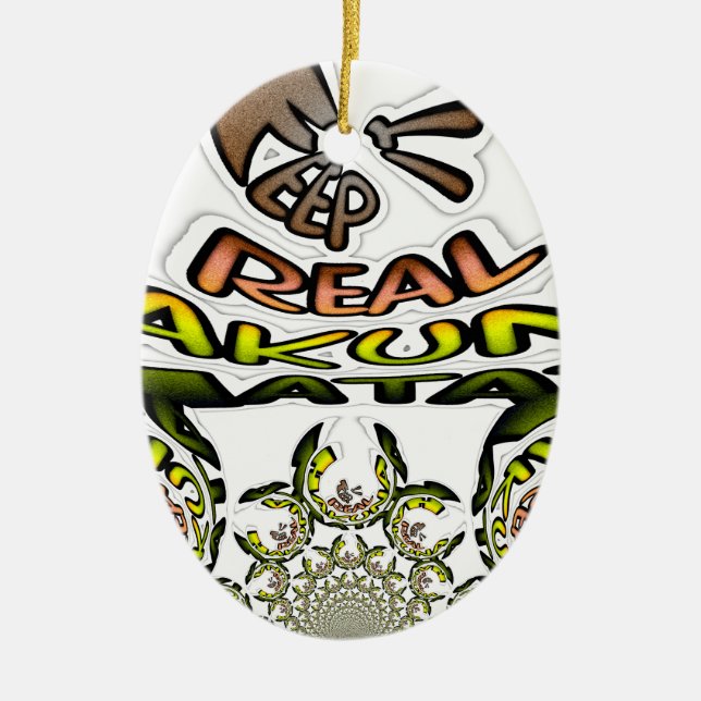 Keep It Real: Kaleidoscope Art Print/Graphic Ceramic Ornament (Front)