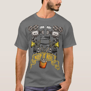 Keep It Reel Funny Pun Gift for Filmmakers and T-Shirt