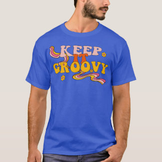 Keep It Retro Floral Smile Face Mental Health Wome T-Shirt