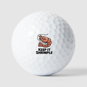Keep It Shrimple Kawaii Shrimp Golf Balls