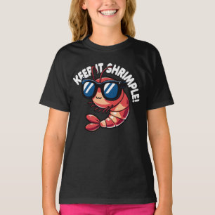 Keep It Shrimple Shrimp Pun Cute T-Shirt