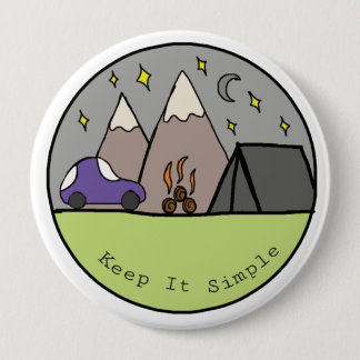 Keep It Simple 4 Inch Round Button