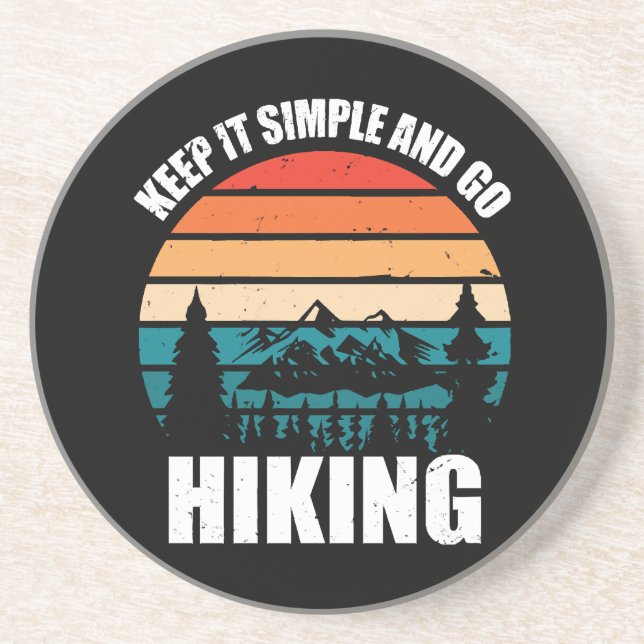 Keep It Simple And Go Hiking Coaster (Front)