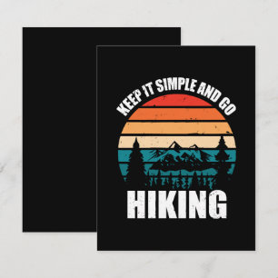 Keep It Simple And Go Hiking Enclosure Card