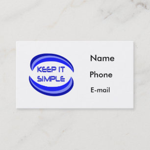 Keep It Simple Business Card
