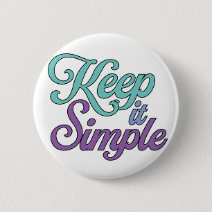 Keep It Simple Button (Purple)