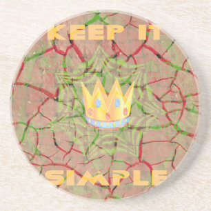 Keep It Simple: Cracked Earth Royal Clarity Art Coaster