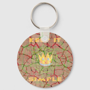 Keep It Simple: Cracked Earth Royal Clarity Art Keychain